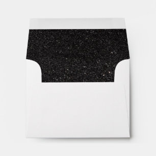 Black Glitter Custom Envelope