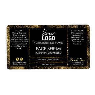 Black Glitter Effect Oil Serum