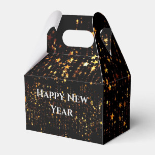 Black Glitter Happy New Year Favor Box