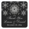Black, Glitter LOOK Snowflake Wedding Sticker