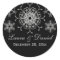 Black, Glitter LOOK Snowflake Wedding Sticker