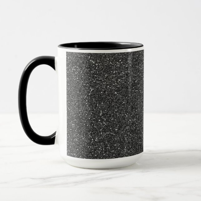 Black Glitter Mug (Left)