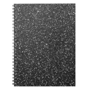 Black Glitter Notebook