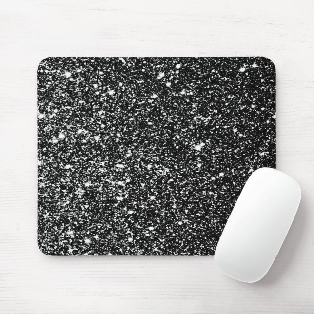 black glitter pattern mouse pad (With Mouse)