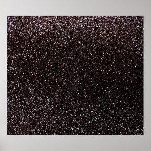 Black glitter poster