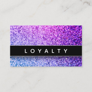 Black Glitter Purple Sparkles Ombre Modern Elegant Appointment Card