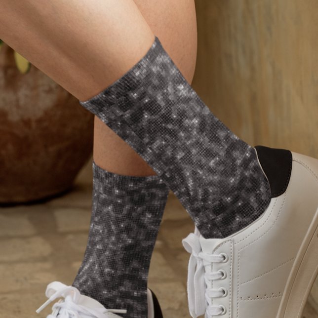 Black Glitter Sequin Glam Sparkle Socks (Creator Uploaded)
