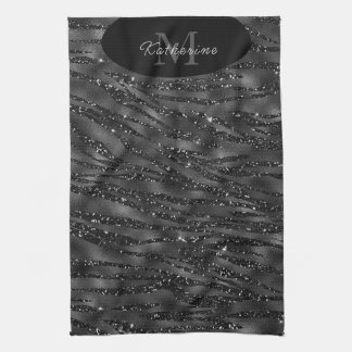 Black Glitter Spa Sophisticate Kitchen Towel