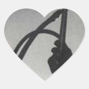 BLACK GLOVE AND WHIP HEART STICKER