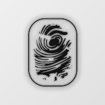 Black Glowing Fingerprint Window Cling