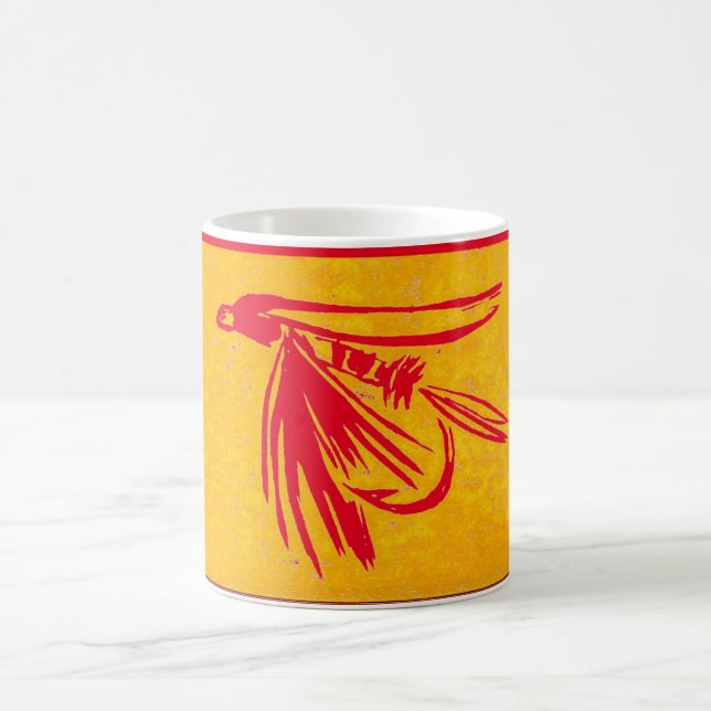 "Black Gnat" Classic Trout Fly Mug (Center)