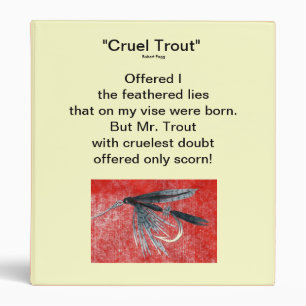 "Black Gnat"-CRUEL TROUT" Fly Fishing Journal Binder