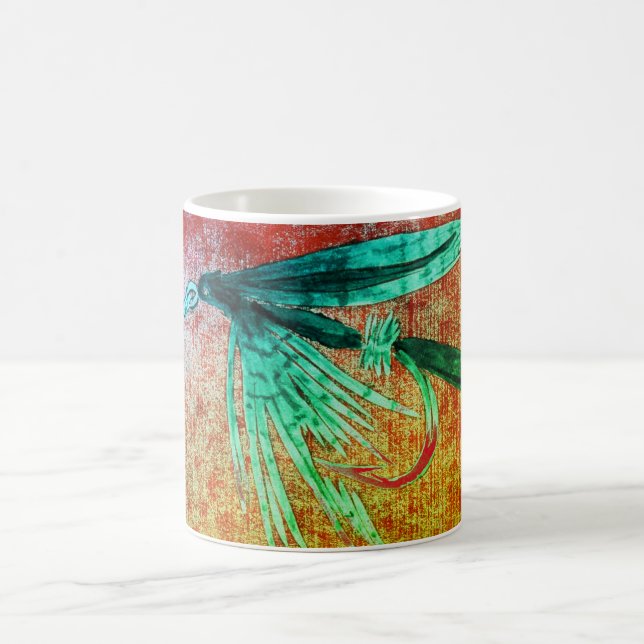 "Black Gnat" Truite classique Volant Mug (Centre)