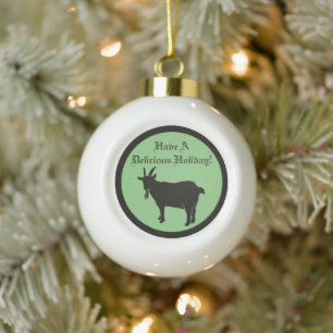Black Goat Black Phillip Delicious Christmas Ceramic Ball Christmas Ornament