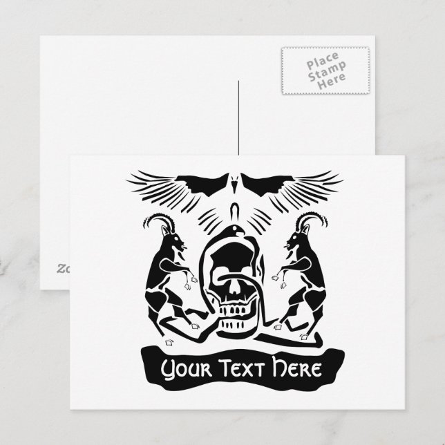 Black Goat Corrupt Trinity Crest Postcard (Front/Back)