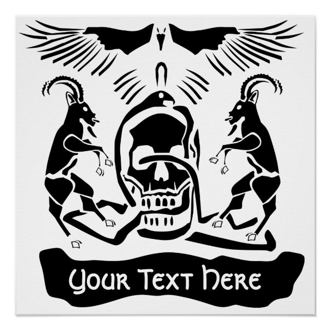 Black Goat Corrupt Trinity Crest Poster (Front)