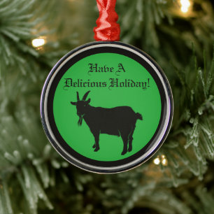  Black Goat Horror Live Deliciously Metal Ornament