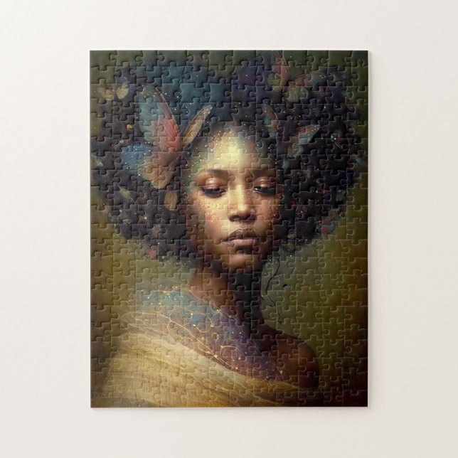 Black Goddess Fantasy Art Jigsaw Puzzle (Vertical)