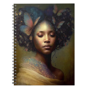 Black Goddess Fantasy Art Notebook