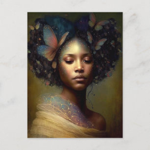 Black Goddess Fantasy Art Postcard