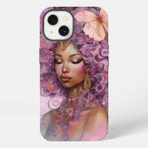 Black Goddess Pink Purple Fantasy Art iPhone 13 Case