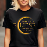Black & Gold 2024 Texas Total Solar Eclipse Family