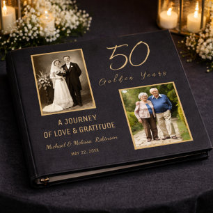 Black Gold 50th Anniversary Love Story Keepsake Binder