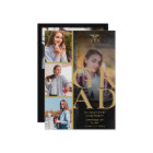 Black Gold 5 Photo Nursing Graduation Announcement