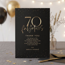 Black Gold 70 and Fabulous Birthday Party