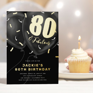 Black Gold 80th Birthday Party