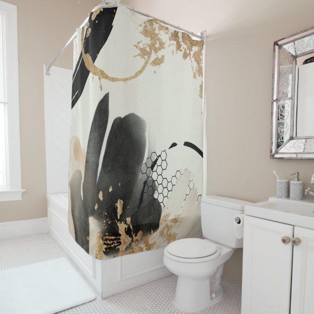 Black Gold Abstract Design (In Situ)