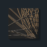 Black & Gold Abstract Savanna Design Canvas Print<br><div class="desc">Stylish, modern black and gold design featuring abstract composition inspired by savanna grasses. You can customize by changing the background colour and/or line colour. Select 'customize' and navigate to the layers section to view the image(s) and change the background colour or the line border colour to personalize your design to...</div>