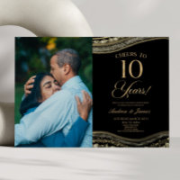 Black Gold Agate 10th Wedding Anniversary Party