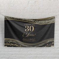 Black Gold Agate 30th Wedding Anniversary Party