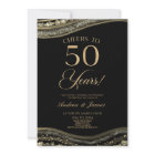 Black Gold Agate 50th Wedding Anniversary Party