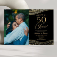 Black Gold Agate 50th Wedding Anniversary Party