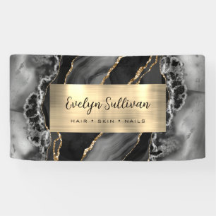 Black Gold Agate  Banner