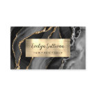 Black Gold Agate Business Card