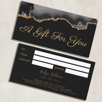 Black Gold Agate gift certificate