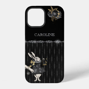 Black Gold Alice in Wonderland iPhone 12 Case
