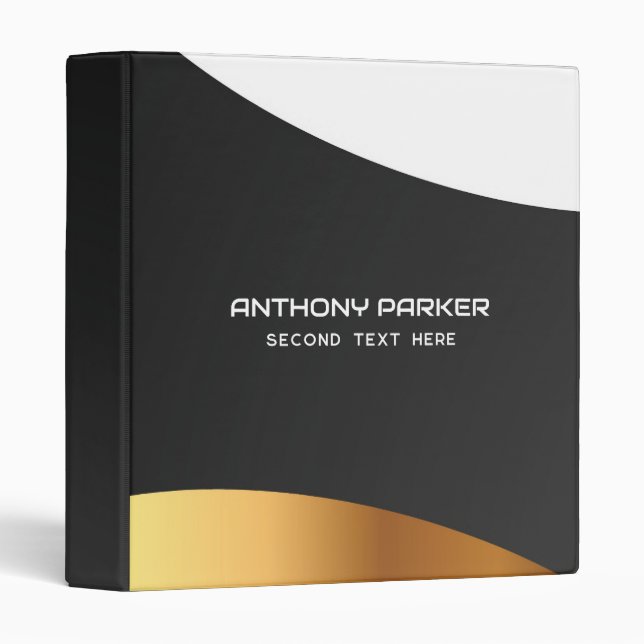 Black Gold And White Binder (Front/Spine)