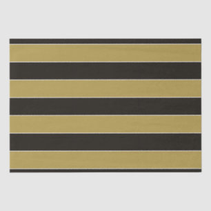 Black, Gold and White Stripes Tissue Paper