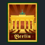 Black & Gold Art Deco Berlin Poster<br><div class="desc">Black & Gold Art Deco Berlin Poster</div>