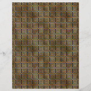 Black & Gold Art Deco Scrapbook Paper Sheet