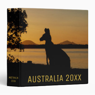 Black & Gold Australia Kangaroo Vacation Photo Binder