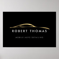Black/Gold Auto Detail/Repair Logo Download