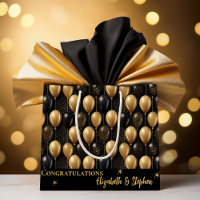 Black | Gold Balloons Congratulations Names
