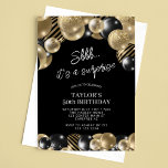 Black Gold Balloons Surprise 50th Birthday Invitation<br><div class="desc">Create your own Black Gold Balloons Surprise 50th Birthday Invitation! Personalize this design with your own text. You can further customize this design by selecting the "Edit Details" button if desired.</div>