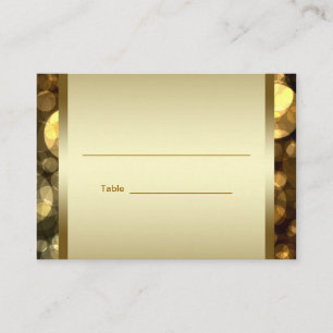 Black Gold Bar Bat Mitzvah Reception Table Cards