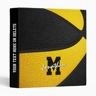 black gold basketball sports scrapbook binder